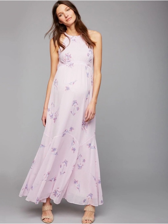 A Pea in the Pod Dresses & Skirts - A Pea in the Pod Floral Halter Maxi Dress - Size M - Bohemian, maternity